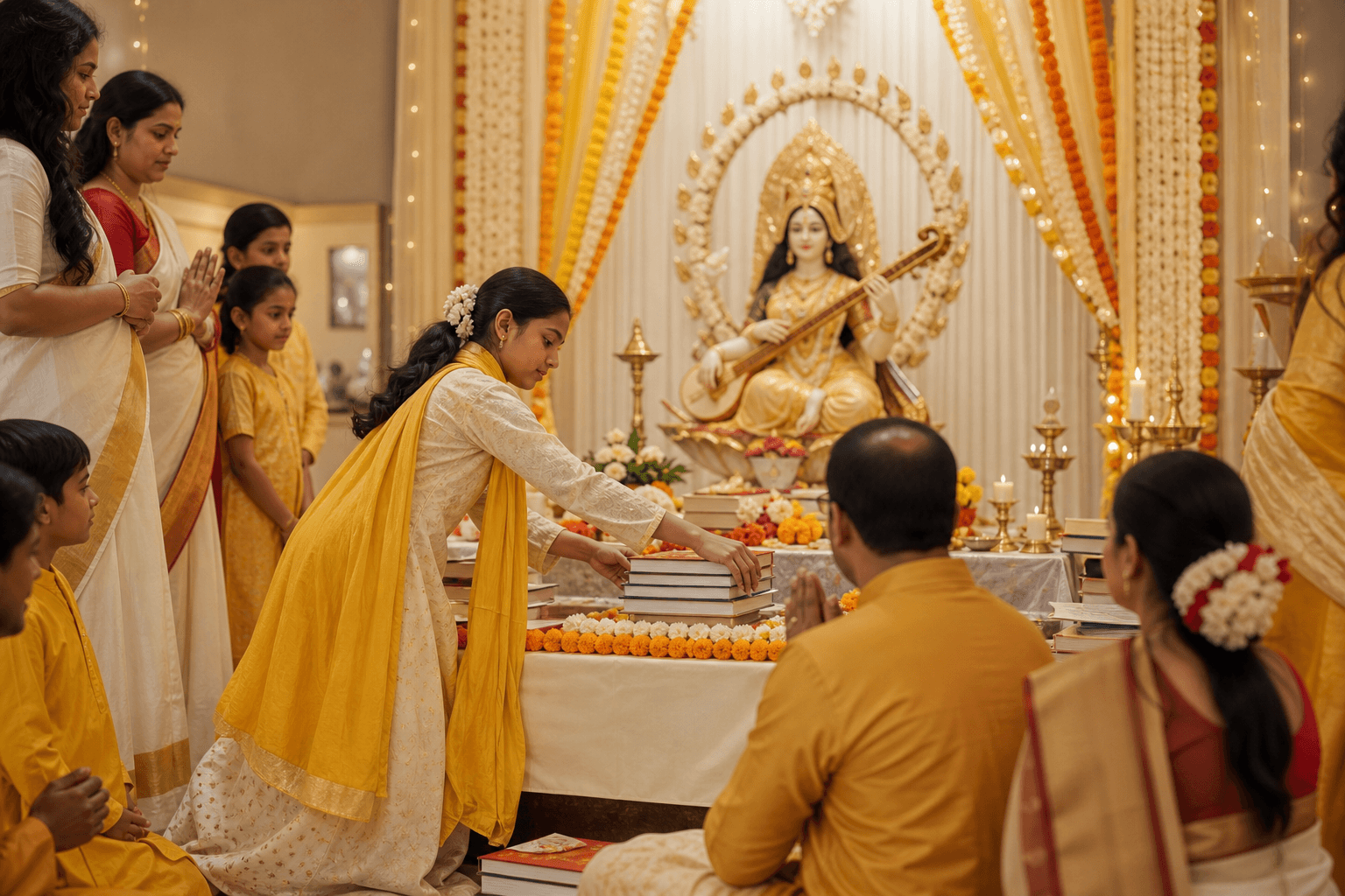 Saraswati Puja celebration