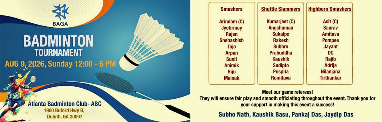 BAGA Badminton Tournament 2026