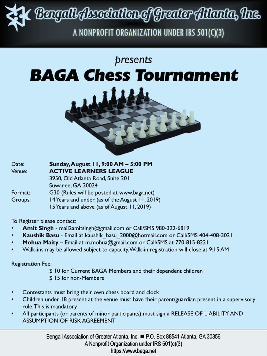 BAGA Chess Tournament - 11 August